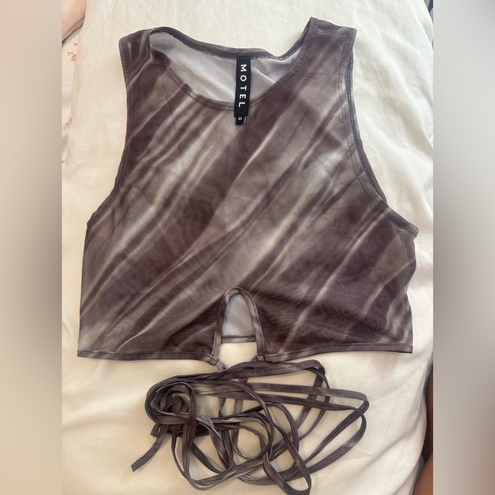 Motel Rocks- mesh crop top
